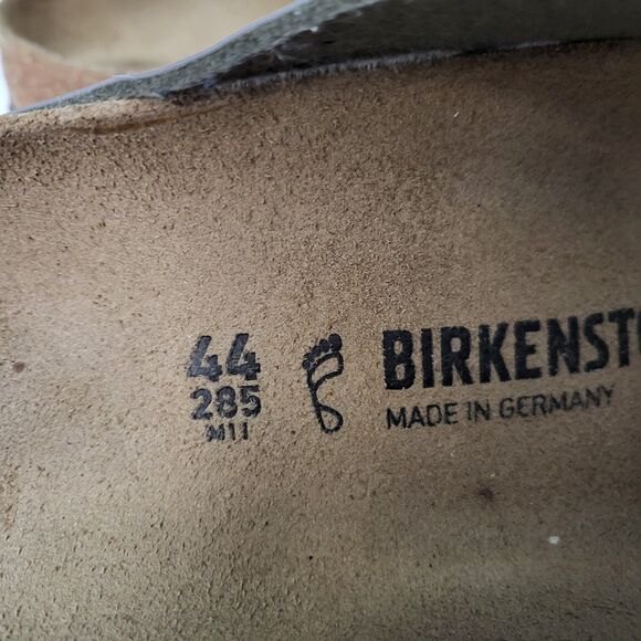 BIRKENSTOCK Arizona Birko-Flor Stone Sandals Mens 11 EU 44 Double Strap Buckle - Picture 3 of 8